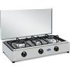 CF Parker Fornello a gas 3 Fuochi in Acciaio Inox con Coperchio - 300 ACCGP
