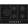 Beko Piano Cottura a Gas 5 Fuochi (1 Bruciatore Wok) 75 cm con Griglia in Ghisa materiale Vetro colore Nero - HILL75235S
