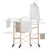 Foppapedretti Stendibiancheria Pieghevole in Alluminio e Legno 122 cm colore Naturale - SUPERGULLIVER EVO