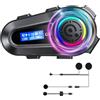 Motoke Casco Moto Auricolare, Casco Moto Bluetooth Auricolare, Q08 Cuffie per Caschi da Moto per Persona Singola wireless 5.3 Impermeabile IPX6 Cancellazione del rumore, Casco-Moto-Cuffie-Auricolare-Singola