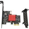 Bewinner USB3.2 GEN2 Scheda di Espansione Anteriore TYPE E, 10 Gbps USB Supporto Adattatore Pannello Frontale KEY A TYPE E PCIE 3.0 Scheda di Espansione Interfaccia 2X per Win8(ASM3142 Controllo principale)