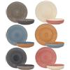 Namai Casa Servizio Piatti in Ceramica 6 Persone - Set Piatti 12 Pezzi - Maya