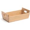 COMAS Hogaza Mini cesta rettangolare in legno con manici cm 23x13 H7