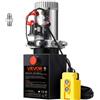 VEVOR Pompa Idraulica CC 12V Capienza ca. 8 L Centralina Idraulica ad Azione Singola Flusso d'Olio ca. 3,44 L/min Pressione Massima di 22 MPa, Pompa per Montacarichi Auto Camion Rimorchio da Garage