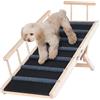 VEVOR Rampa per Cani Lunghezza 1200 mm, Rampa per Auto Pieghevole Antiscivolo per Cani Gatti Altezza Regolabile 35-70 cm, Scivolo per Animali Domestici in Legno a Casa per Auto, Scala per Gatti Cani
