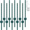 VEVOR Pali per Recinzione 91,44 cm Pali per Recinzione in Metallo Resistente Pesante da 10 Pali a T, Pali per Recinzione in Acciaio Robusto per Prato, Fattorie e Recinzioni a Catena per Esterni, Verde