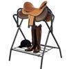VEVOR Supporto per Sella Pieghevole, Supporto per Sella per Cavallo Indipendente in Acciaio, Supporto per Coperta per Selle Inglesi e Western, Portaoggetti per Finimenti, Nero 711 x 482 x 952 mm