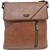 COVERI COLLECTION Borsello Pattina Tracolla Regolabile In Ecopelle Verticale Multitasca Grande Capiente Borsa Vintage a Spalla Porta Tablet Zip Art. 2288 Dimensioni 27 X 25 X 6 (MARRONE)