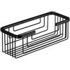 GEDY Portaoggetti doccia rettangolare in filo nero, Misure e peso: 8,6X25,2X10,2 CM & 0,482 KG, Porta oggetti per bagno realizzato in acciaio inox, Design R&S Gedy, 2 anni di garanzia