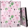 Grafoplás Grafoplas - Cartella scolastica a 3 fogli, Tropical, Bits & Bobs Pop Up Design, in cartone foderato, copertina rigida, formato a libro, tocco morbido, certificato FSC, ideale come materiale scolastico