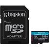 Kingston 256GB Scheda microSDXC Kingston Canvas Go Plus UHS-I U3 Class 10 V30 A2 Nero [SDCG4/256GB]
