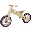 Robincool Bicicletta Senza Pedali Montessori Little Pilot 85x37x52 cm Triciclo in Legno Eco Regolabile 3 Altezze Color Rosa