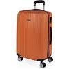 ITACA - Valigia Media da Viaggio Rigide. Trolley Medio con 4 Ruote. Materiale ABS Valigia Media Rigida in Offerta Resistente e Super Leggero - Valigia 20 kg Lucchetto TSA, Tangerino
