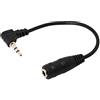 Delock cavo audio jack 2,5 mm maschio angolato > 3,5 mm femmina 3 pin 14 cm
