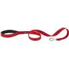 Ferplast Guinzaglio per Cani Daytona Deluxe, Guinzaglio per Cani Taglia Grande in Nylon, 120 cm. Riflettente con Impugnatura Imbottita, Moschettone in Metallo e Porta Sacchetti Igenici. Rosso-Nero