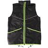 Dingo Waldemar Rutkowski Gilet da Dog Trainer con 2 Tasche con Zip, 2 Aperte, Cappuccio, Regolabile, Aderente, Impermeabile, Nero con Bordo Verde - Taglia S (16421)