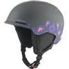 ALPINA Casco da sci unisex per ragazzi BRIX JR, Midnight Grey Leo, opaco, 51-55