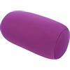 lyrlody Rotolo di supporto cervicale, mini rotolo rotondo per collo, morbido cuscino da viaggio in microperline, per supporto colonna vertebrale e collo, riempitivo morbido, 30 x 14 cm (viola)