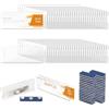 EFUTURETIME 60pcs Porta Badge Magnetico Plastica, 75 X 32 mm, Targhetta Trasparente Magnetici per Abiti, Portanome Magnetica con Potente Magnete Autoadesivo a 3 Punti
