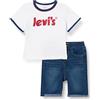 Levi's Lvb Ringer Tee And Short Set Bimbo, Bianco, 6 Mesi
