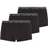 Calvin Klein Boxer Brief 3Pk 000NB3529A, Uomo, Nero (BLACK, BLACK, BLACK), S