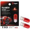 D-GEAR Lamp.T10 12V5W Red 2pzs ECE R37
