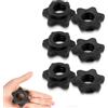 SZKKQKJ 6 dadi esagonali per manubri corti, chiusura rapida antiscivolo, chiusura rapida a stella, clip per bilanciere in plastica (nero, 25 mm), per allenamento sportivo (nero, 25 mm)