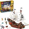 LEGO Creator Galeone dei Pirati, Set 3 in 1 con Nave Giocattolo, Locanda e Isola