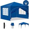 Laneetal Gazebo Pieghevole Pop-up 3x3 M, Pergola da Giardino, Tendone con Pareti Laterali, Gazebo per Campeggio, Feste, Spiaggia, Esterni, con Borsa per il Trasporto, Blu