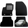 MTC Automotive Tappetini per Ford Focus II dal 2004 al 2011 Fix ovale Su misura, antiscivolo, battitacco in gomma rinforzata