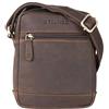 STILORD 'Björn' Borsello Uomo a Mano in Pelle Borsa a Tracolla Piccola Borsa Messenger Borsa Monospalla Mini Bag in Cuoio Genuino, Colore:cognac marrone scuro
