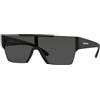 Burberry Uomo BE4291 346487 Occhiali da sole Nylon Nero Grigio Squadrata Normale 38 mm