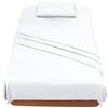 Farfallarossa Comfy - Lenzuolo Sopra Tinta Unita Bianco / 150x280CM(Singolo)