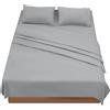 Farfallarossa Comfy - Lenzuolo Sopra Tinta Unita Grigio Chiaro / 240x280CM(Matrimoniale)