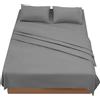 Farfallarossa Comfy - Lenzuolo Sopra Tinta Unita Grigio Scuro / 240x280CM(Matrimoniale)