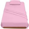 Farfallarossa Comfy - Lenzuolo Sopra Tinta Unita Rosa / 150x280CM(Singolo)