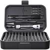 LEVADA PLUS Kit di cacciaviti di precisione 130 in 1 in acciaio inox - Set di 130 cacciaviti - Elettronica, PC, laptop, telefoni, orologi, fai da te (nero)