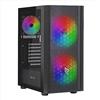 Noua Orizon M101 Nero Case ATX per PC Gaming, Supporta E-ATX, 0.50MM SPCC, 3 Ventole LED ARGB Indirizzabile Frontale Mesh e Pannello Laterale in Vetro Temperato