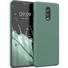 kwmobile Cover per OnePlus 6T Custodia - Back Case per Smartphone in Silicone TPU - Protezione Gommata - verde militare