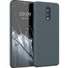 kwmobile Cover per OnePlus 6T Custodia - Back Case per Smartphone in Silicone TPU - Protezione Gommata - ardesia scuro