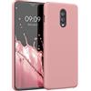 kwmobile Cover per OnePlus 6T Custodia - Back Case per Smartphone in Silicone TPU - Protezione Gommata - rosa invernale