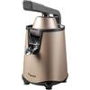 Bestron Spremiagrumi elettrico, spremiagrumi con funzione di arresto e filtro polpa in acciaio inox, con 2 coni, capacità 450 ml, leva soft pressa per un facile utilizzo, colore: beige