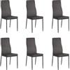 Tomasucci Wink Design set 6 sedia effetto velluto Boston DARK GREY