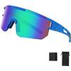 ZHABAO Occhiali da sole sportivi polarizzati per uomini e donne, occhiali colorati Cool per baseball all'aperto, ciclismo, corsa, pesca, golf, C05