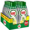 Fairy Gel Detersivo Lavastoviglie - 384 Lavaggi - 12 bottiglie da 32 lavaggi - Limone