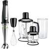 Braun MQ7045X MultiQuick7 Minipimer con 5 ANNI DI ASSISTENZA, Frullatore ad Immersione dotato di Tritaghiaccio/Tritatutto 1,25L, frusta a filo, Mini-Tritatutto 350ml, bicchiere graduato 600ml, 1000W