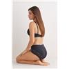 Intimissimi Slip Vita Alta In Microfibra E Pizzo Nero