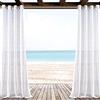 Lush Decor Tenda a pannello per finestra per interni ed esterni, con occhielli, 127 x 213 cm, bianco candeggina