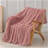 Tuddrom Coperta decorativa extra morbida in finta pelliccia, 127 x 152,4 cm, tinta unita, reversibile, a pelo lungo, soffice e confortevole, in pile di microfibra, per divano, camera da letto, frusta