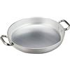 Baldassare Agnelli Pentole Agnelli Linea Alluminio 5 mm Tegame Radiante con Due Maniglie Inox, Argento, 45 cm
